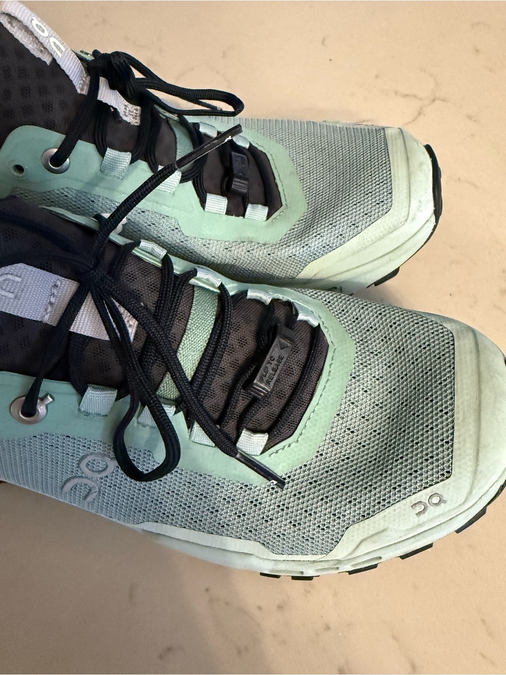 On Running Women's Mint and Black Cloud Athletic Shoes - Picture 2 of 5